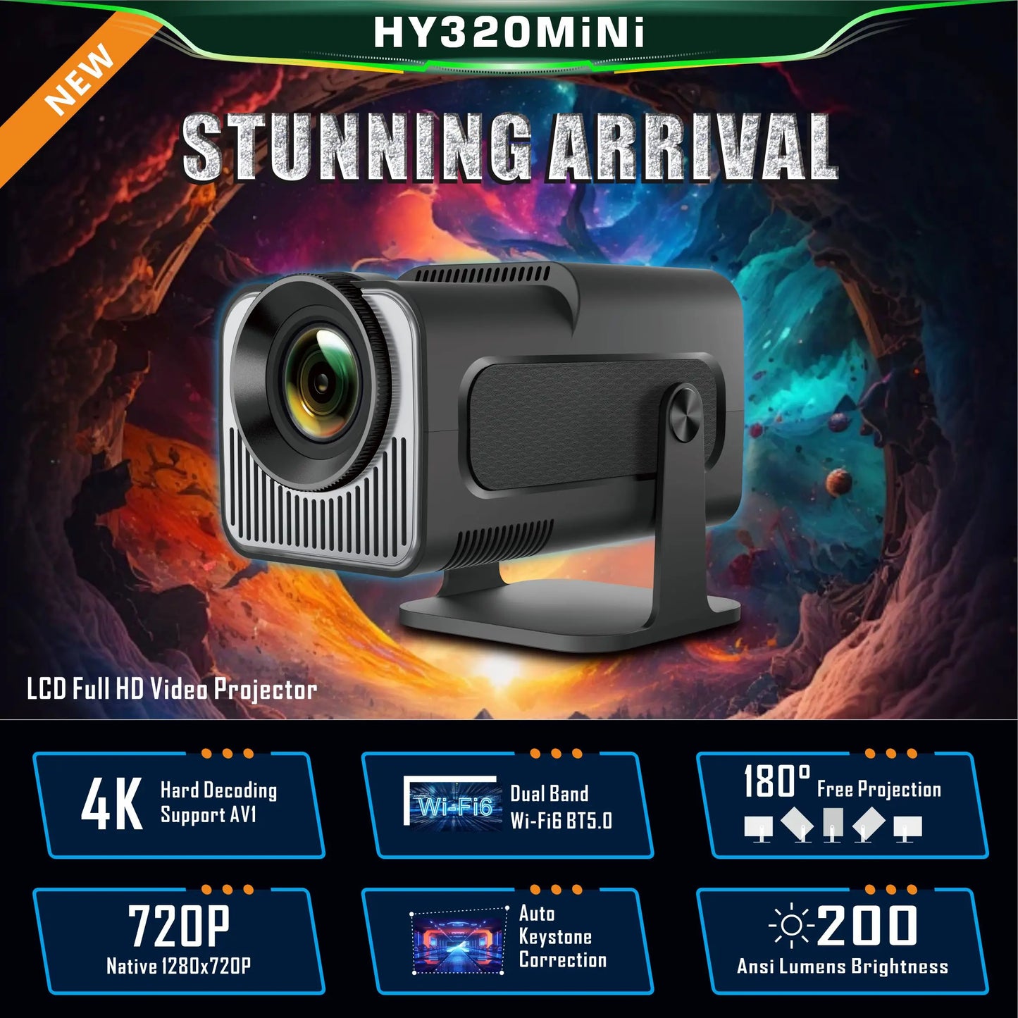 Mini Projector 4K